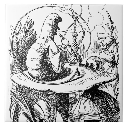 Alice im Wunderland - Alice trifft die Raupe Fliese (Vorderseite)