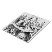 Alice im Wunderland - Alice trifft die Raupe Fliese (Seite)