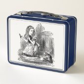 Alice im Wunderland, Alice und das Kitten - Träume Metall Brotdose (Rückseite)