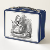 Alice im Wunderland, Alice und das Kitten - Träume Metall Brotdose (Vorderseite)