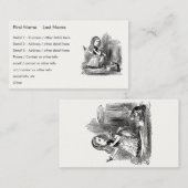 Alice im Wunderland, Alice und das Kitten - Träume Visitenkarte (Vorne/Hinten)