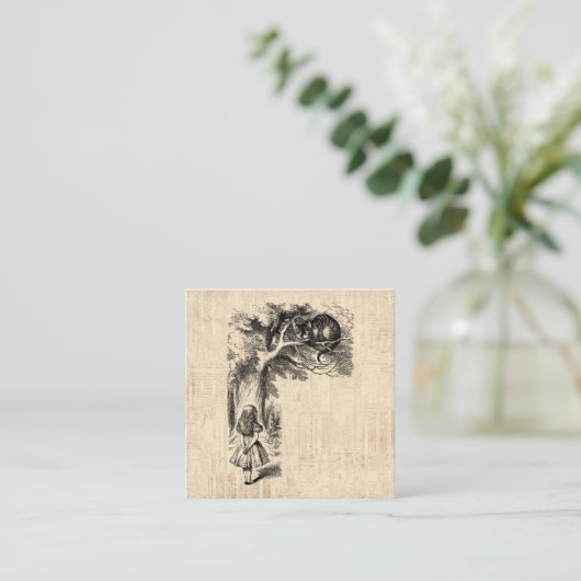 Alice im Wunderland Alice und die Cheshire Cat Begleitkarte (Stehend Vorderseite)