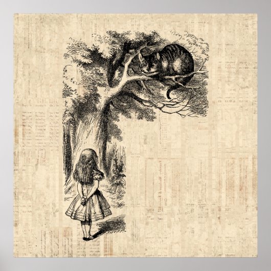 Alice im Wunderland Alice und die Cheshire Cat Poster (Vorne)
