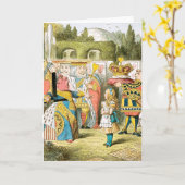 Alice im Wunderland - Alice und die Herzkönigin Karte (Gelbe Blume)