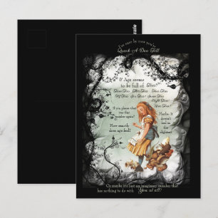 Alice im Wunderland Alter Tee Walross Postkarte