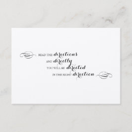 Alice im Wunderland Anweisungen einfügen Begleitkarte