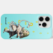 Alice im Wunderland Aqua Flamingo Case-Mate iPhone Hülle (Rückseite (Horizontal))