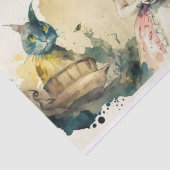 Alice im Wunderland Aquarellkaninchen Seidenpapier (Ausschnitt)