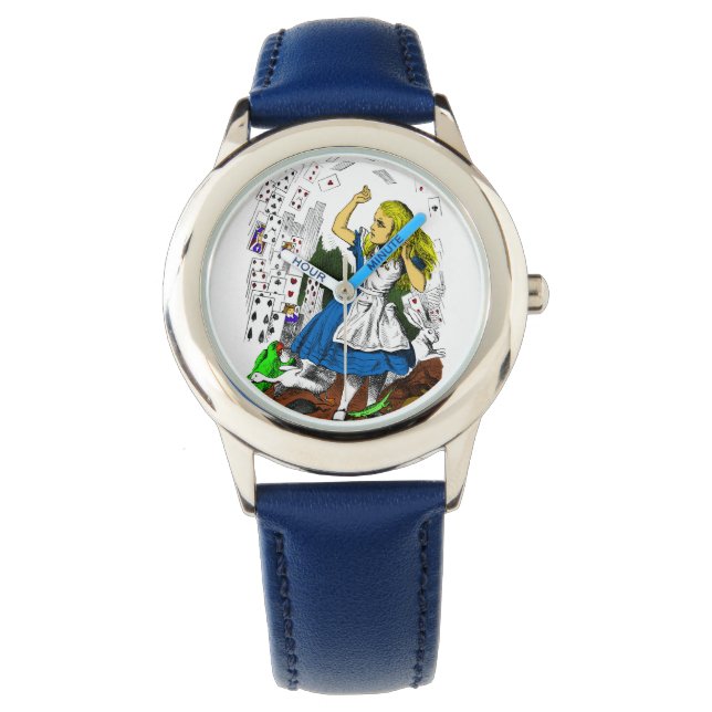 Alice im Wunderland-Armbanduhr-Angriff auf Karten Armbanduhr (Vorderseite)