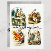 Alice im Wunderland Art|Geschenk für Kaninchenlieb Menükarte (Vorne/Hinten)