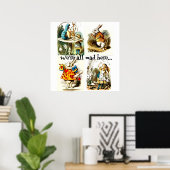 Alice im Wunderland Art|Geschenk für Kaninchenlieb Poster (Heimbüro)