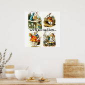 Alice im Wunderland Art|Geschenk für Kaninchenlieb Poster (Küche)