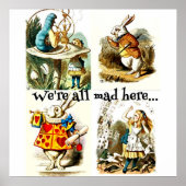 Alice im Wunderland Art|Geschenk für Kaninchenlieb Poster (Vorne)