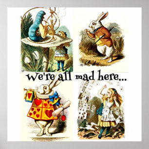 Alice im Wunderland Art Geschenk für Kaninchenlieb Poster