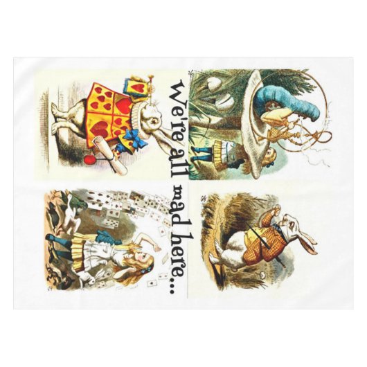 Alice im Wunderland Art|Geschenk für Kaninchenlieb Tischdecke (Vorderseite (Horizontal))
