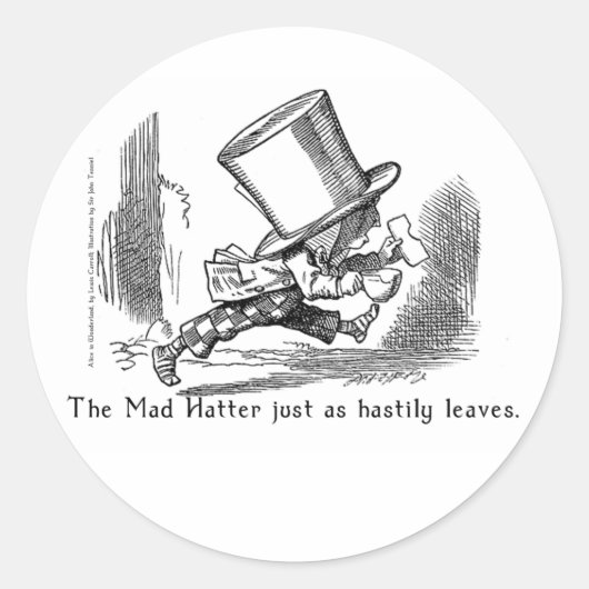 Alice im Wunderland Art Stickers in 2 Größen (Vorderseite)