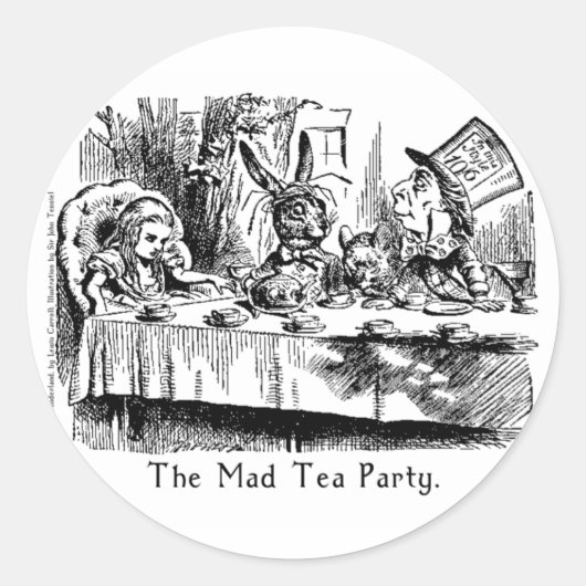 Alice im Wunderland Art Stickers in 2 Größen (Vorderseite)