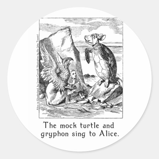 Alice im Wunderland Art Stickers in 2 Größen (Vorderseite)