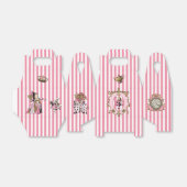 Alice im Wunderland auf Pastellrosa/Weiß Streifen Geschenkschachtel (Ungefaltet)