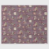 Alice im Wunderland auf rosa und schwarzem Geschenkpapier (Flach)