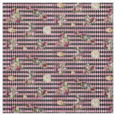 Alice im Wunderland auf rosa und schwarzem Stoff (Muster)