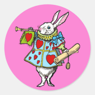 Alice im Wunderland ~ Aufkleber Kaninchenherz Rot
