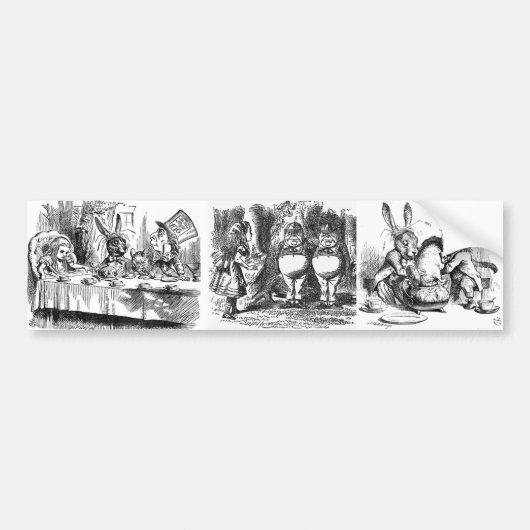 Alice im Wunderland Autoaufkleber (Vorne)