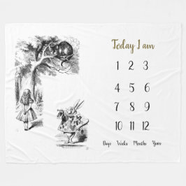 Alice im Wunderland Baby 1 Jahr Meilenstein Fleecedecke