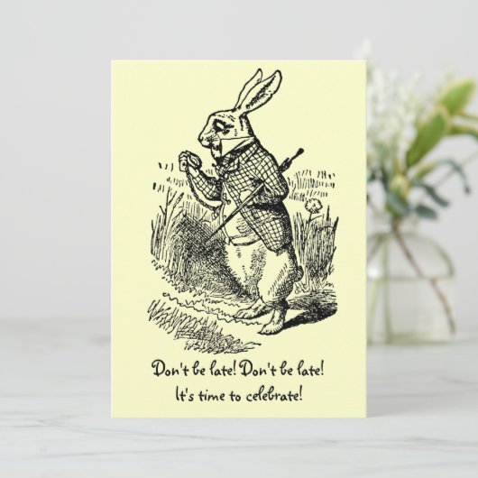 Alice im Wunderland Baby Dusche Party Einladung (Stehend Vorderseite)