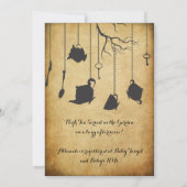 Alice im Wunderland Baby Dusche Tee Party Einladung (Rückseite)