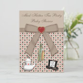 Alice im Wunderland Baby Dusche Tee Party Einladung (Stehend Vorderseite)