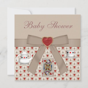 Alice im Wunderland Baby Dusche Tee Party lädt ein Einladung