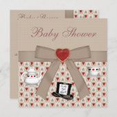 Alice im Wunderland Baby Dusche Tee Party lädt ein Einladung (Vorne/Hinten)