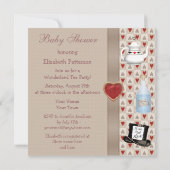 Alice im Wunderland Baby Dusche Tee Party lädt ein Einladung (Rückseite)