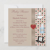 Alice im Wunderland Baby Dusche Tee Party lädt ein Einladung (Rückseite)