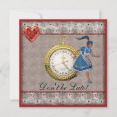 Alice im Wunderland Baby Dusche Tee Party lädt ein Einladung (Vorderseite)