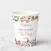Alice im Wunderland Baby Dusche Tee Party Tablewar Pappbecher (Rückseite)