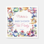 Alice im Wunderland Baby Dusche Tee Party Tablewar Serviette (Vorderseite)