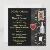 Alice im Wunderland-Baby-Duschen-Tee-Party lädt Einladung (Rückseite)