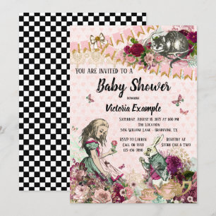 Alice im Wunderland-Baby-Party-Einladungen Einladung