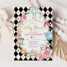 Alice im Wunderland Baby Shower Girl Mad Tee Party