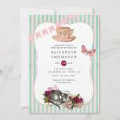 Alice im Wunderland Baby Shower Tee Party Einladung (Vorderseite)