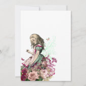 Alice im Wunderland Baby Shower Tee Party Einladung (Rückseite)