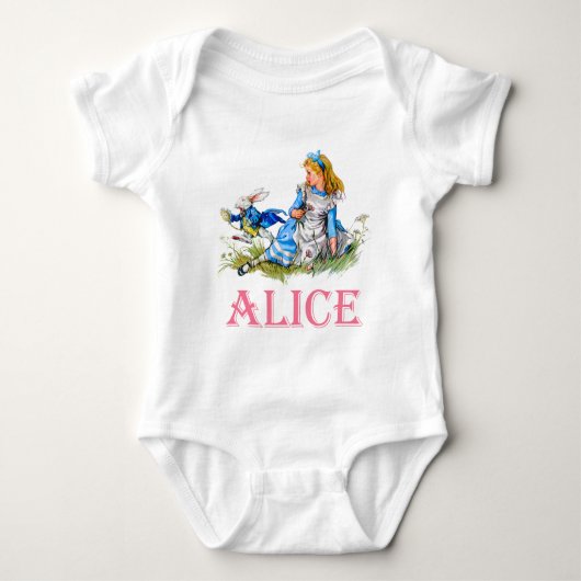 ALICE IM WUNDERLAND BABY STRAMPLER (Vorderseite)