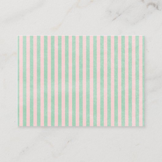 Alice im Wunderland Babydusche Begleitkarte (Rückseite)