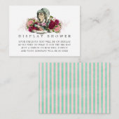 Alice im Wunderland Babydusche Begleitkarte (Vorne/Hinten)