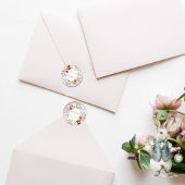 Alice im Wunderland Babydusche Blumenrosa Runder Aufkleber