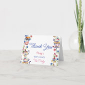 Alice im Wunderland Babydusche Dankeschön Karte (Vorderseite)