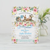 Alice im Wunderland Babydusche Einladung (Stehend Vorderseite)