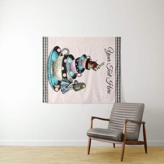 Alice im Wunderland Babydusche Hintergrund Wandteppich (Beispiel (Horizontal))